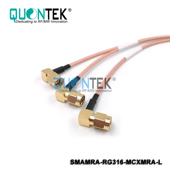 Cable assembly,SMA RA male to MCX RA Male with RG316 cable