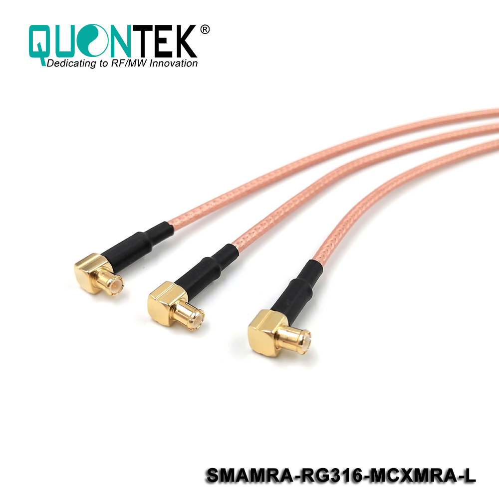 Cable assembly,SMA RA male to MCX RA Male with RG316 cable