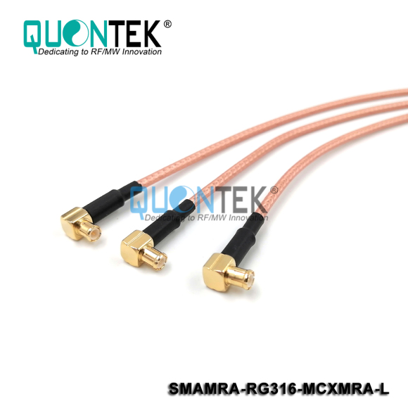 Cable assembly,SMA RA male to MCX RA Male with RG316 cable