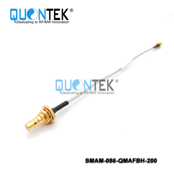 Cable assembly,SMA Male to QMA BH female with 086 cable, L=200MM