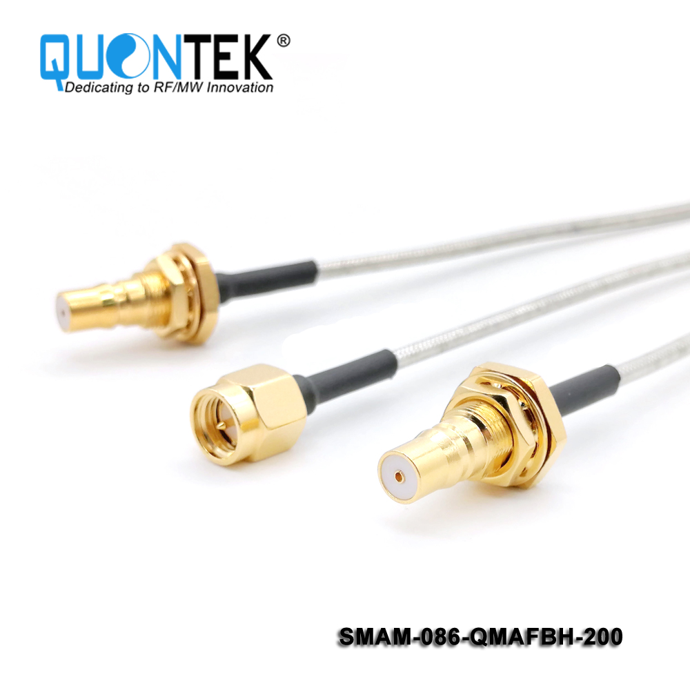 Cable assembly,SMA Male to QMA BH female with 086 cable, L=200MM