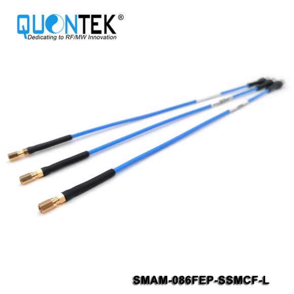 Cable assembly,SMA Male to SSMC Female with 086FEP semi-flexible cable