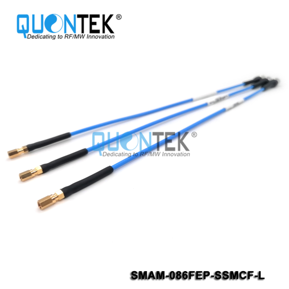 Cable assembly,SMA Male to SSMC Female with 086FEP semi-flexible cable