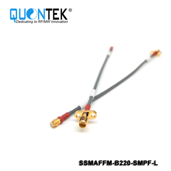 Cable assembly,SSMA female to SMP female with QTB220 cable, to 6GHz,L=xxm