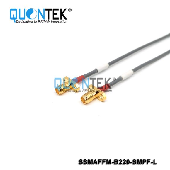 Cable assembly,SSMA female to SMP female with QTB220 cable, to 6GHz,L=xxm