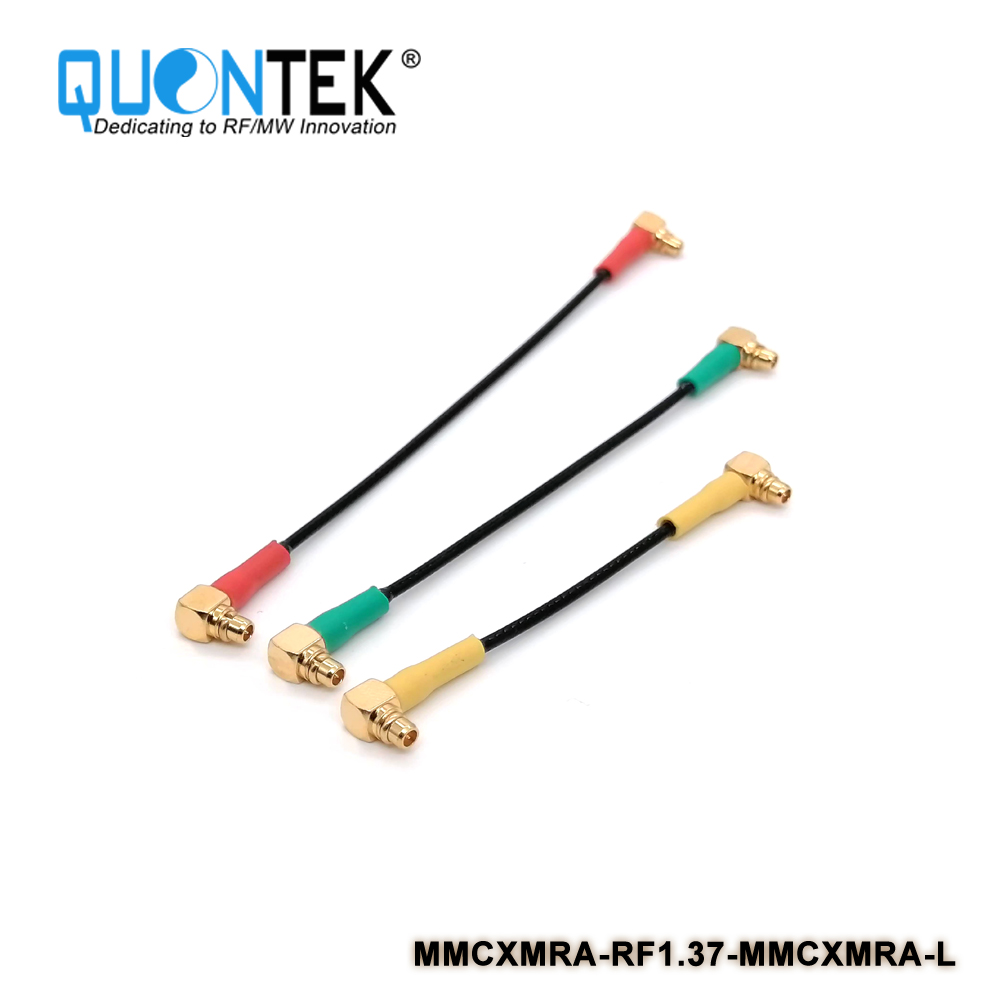 Cable Assembly,MMCX RA male to MMCX RA male with RF1.37 flexible cable, L=XXmm(Customized)