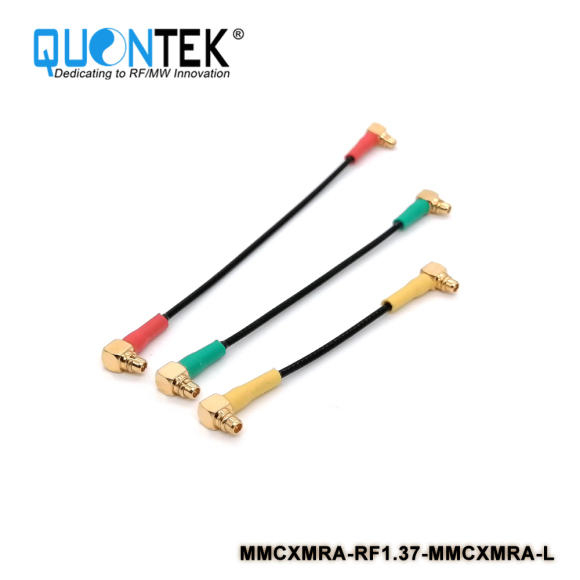 Cable Assembly,MMCX RA male to MMCX RA male with RF1.37 flexible cable, L=XXmm(Customized)