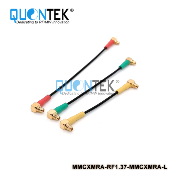 MMCX RA male to MMCX RA male with RF1.37 flexible cable, L=XXMM(Customized)