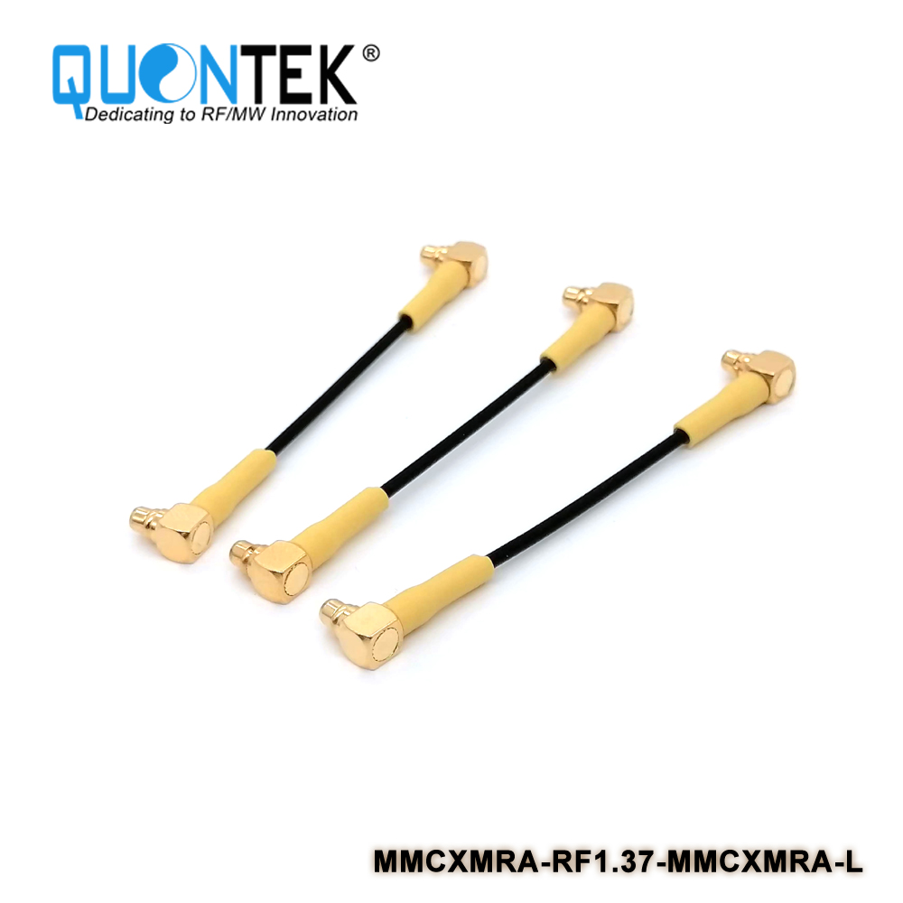 Cable Assembly,MMCX RA male to MMCX RA male with RF1.37 flexible cable, L=XXmm(Customized)