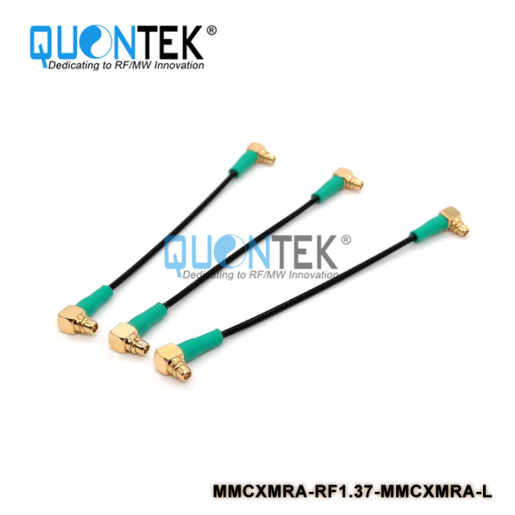 MMCX RA male to MMCX RA male with RF1.37 flexible cable, L=XXMM(Customized)