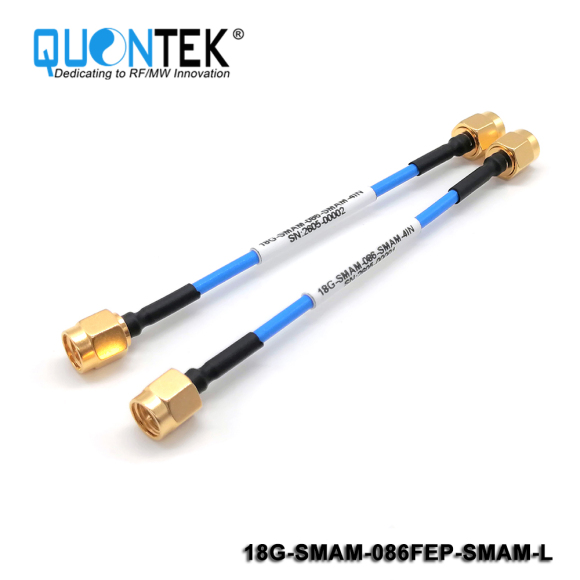 High Frequency RF Cable Assembly,SMA Male to SMA male with 086FEP semi-flexible cable,Solder type