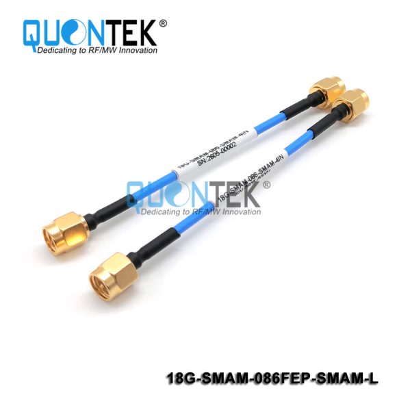High Frequency RF Cable Assembly,SMA Male to SMA male with 086FEP semi-flexible cable,Solder type