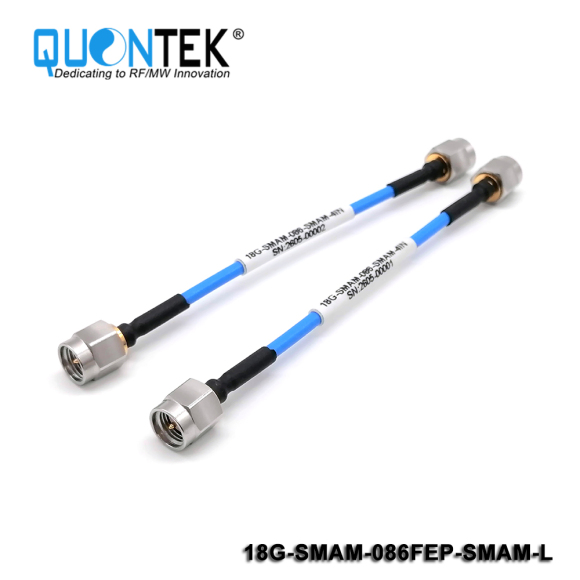 High Frequency RF Cable Assembly,SMA Male to SMA male with 086FEP semi-flexible cable,Solder type