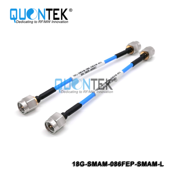 High Frequency RF Cable Assembly,SMA Male to SMA male with 086FEP semi-flexible cable,Solder type