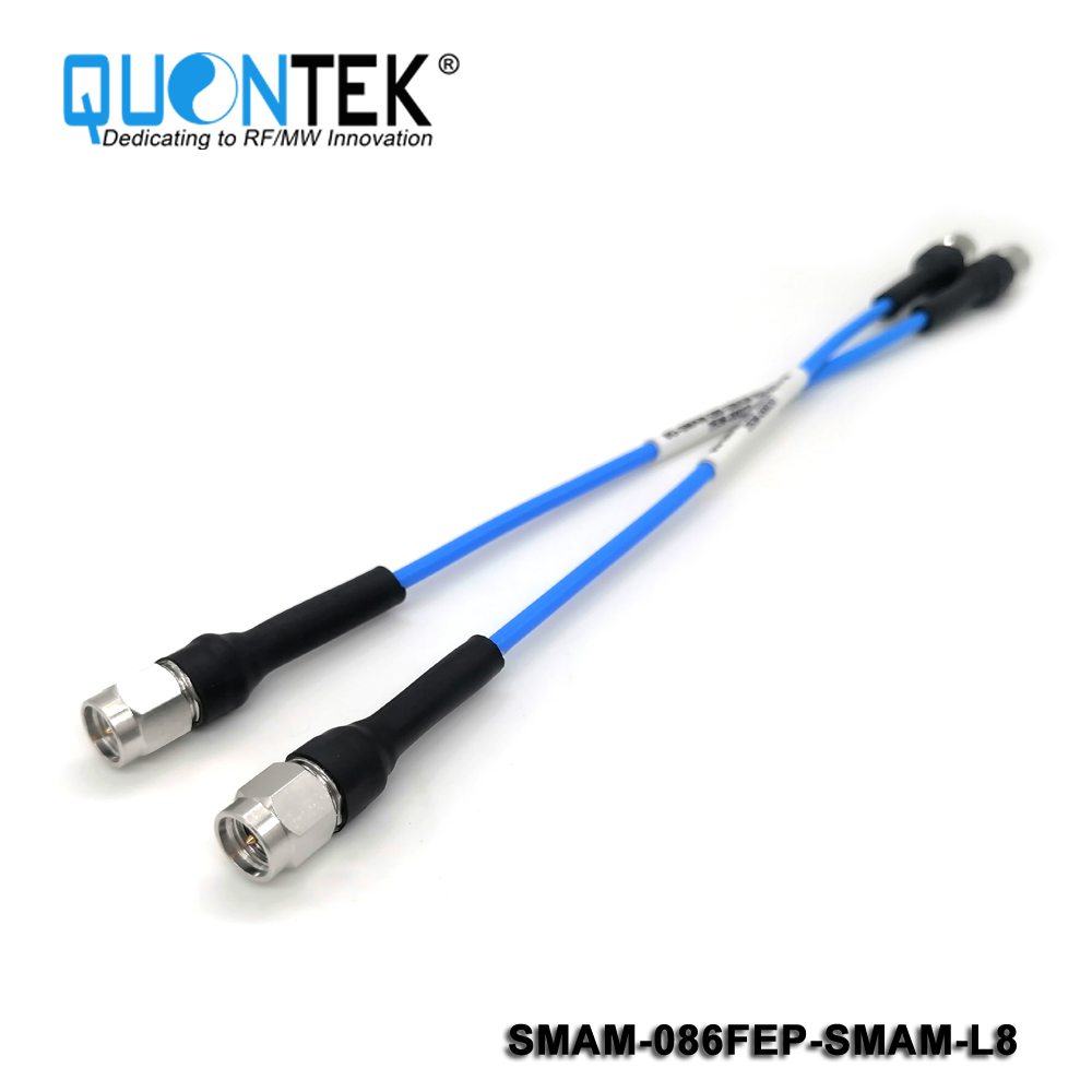 Cable assembly,SMA Male to SMA male with 086FEP semi-flexible cable,Clamp type