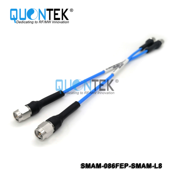 Cable assembly,SMA Male to SMA male with 086FEP semi-flexible cable,Clamp type