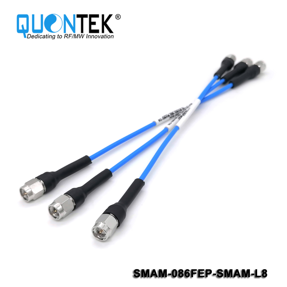 Cable assembly,SMA Male to SMA male with 086FEP semi-flexible cable,Clamp type