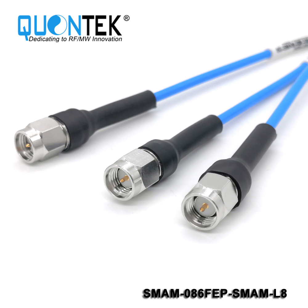 Cable assembly,SMA Male to SMA male with 086FEP semi-flexible cable,Clamp type