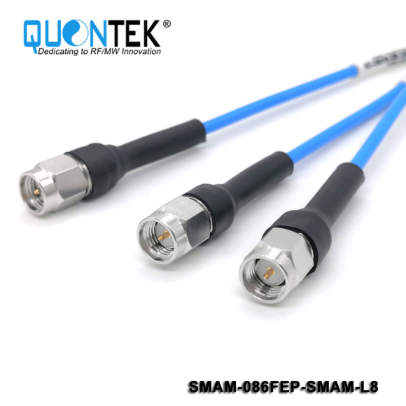 Cable assembly,SMA Male to SMA male with 086FEP semi-flexible cable,Clamp type
