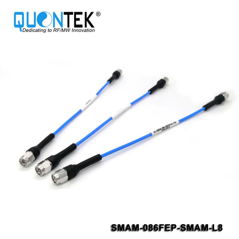 Cable assembly,SMA Male to SMA male with 086FEP semi-flexible cable,Clamp type