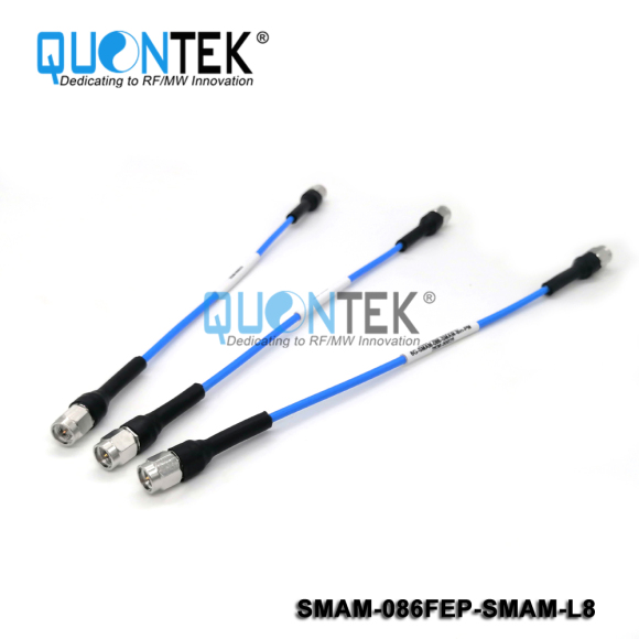 Cable assembly,SMA Male to SMA male with 086FEP semi-flexible cable,Clamp type