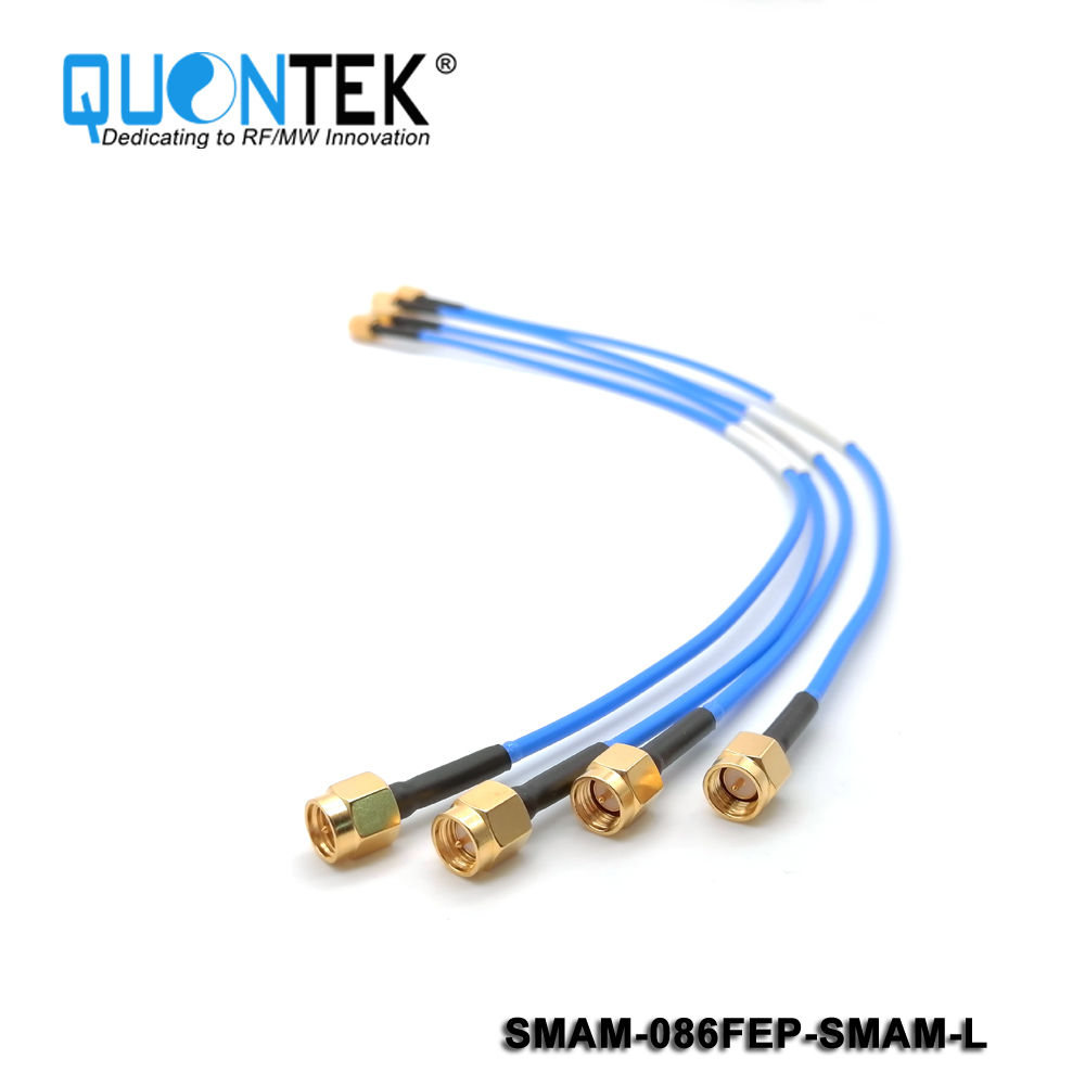 Cable assembly,SMA Male to SMA Male with 086FEP semi-flexible cable