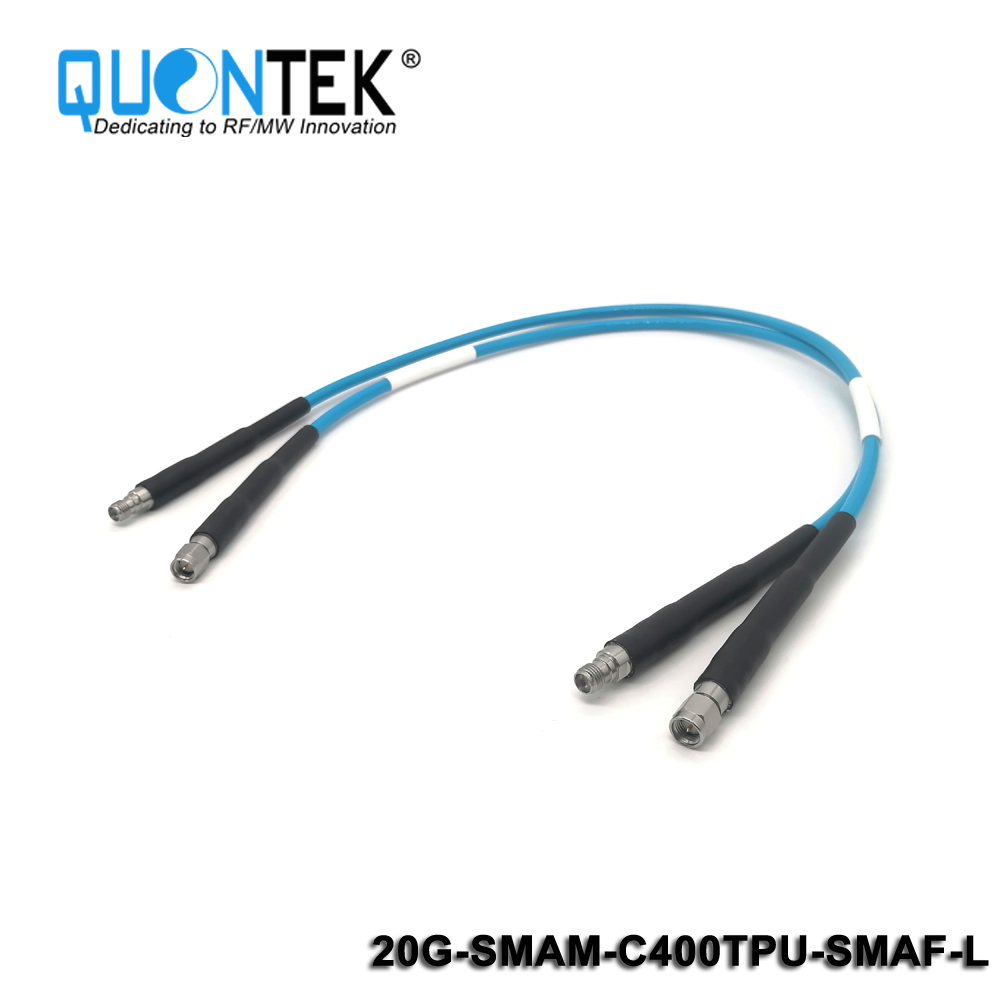 High Frequency cable assembly,SMA Male to SMA Female with QTC400TPU cable,to20GHz