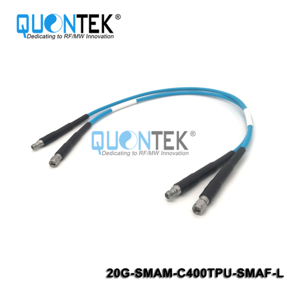 High Frequency cable assembly,SMA Male to SMA Female with QTC400TPU cable,to20GHz