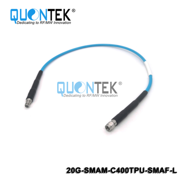 High Frequency cable assembly,SMA Male to SMA Female with QTC400TPU cable,to20GHz