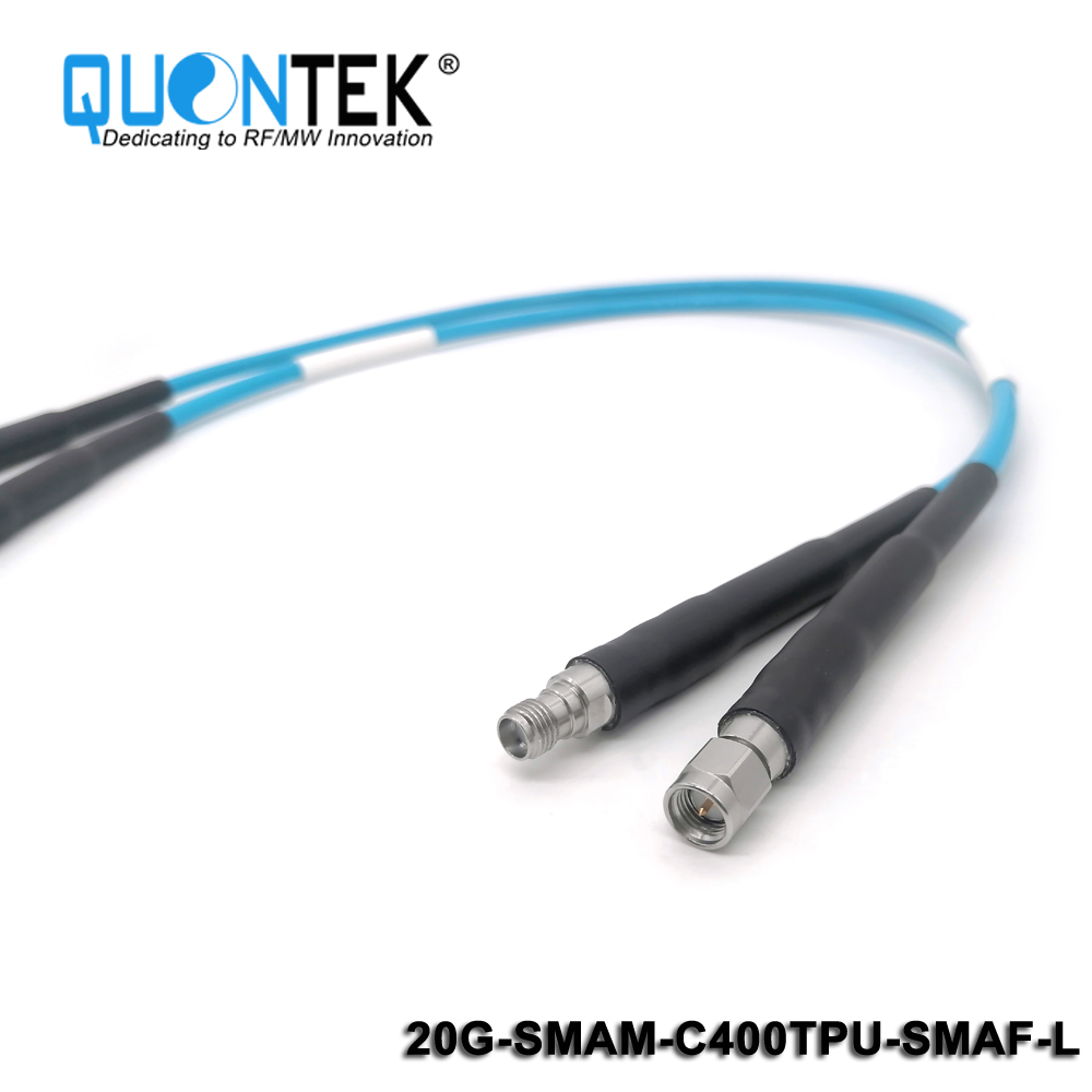 High Frequency cable assembly,SMA Male to SMA Female with QTC400TPU cable,to20GHz