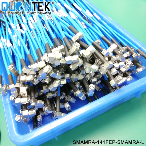 Low PIM Cable Assembly,SMA R/A male to SMA R/A male with .141"FEP Cable