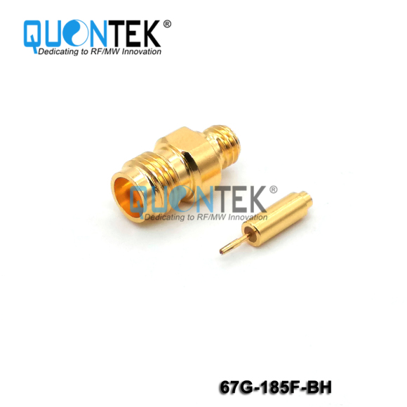 High Frequency connector, l.85mm Female, Bulkhead mounted