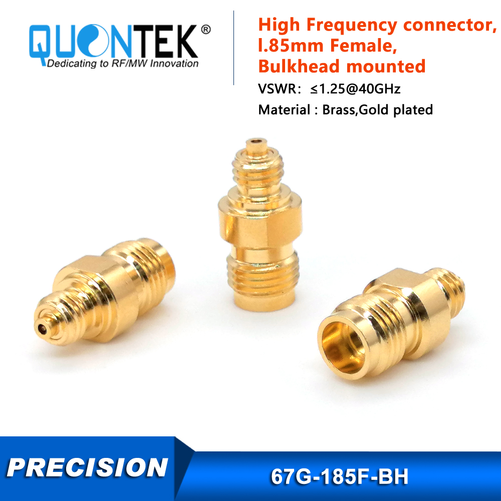 High Frequency connector, l.85mm Female, Bulkhead mounted