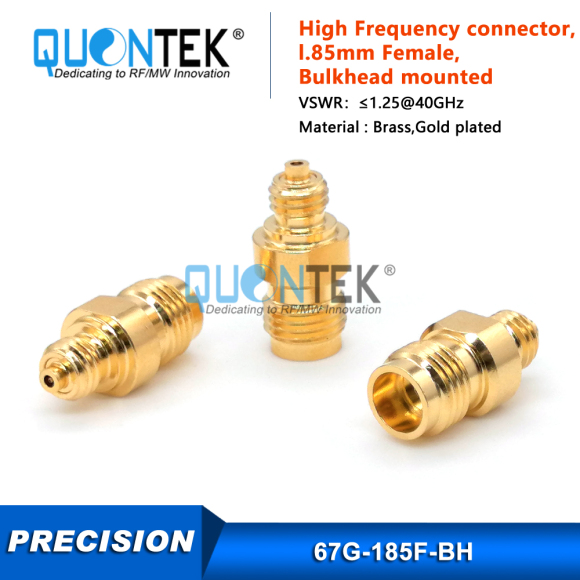 High Frequency connector, l.85mm Female, Bulkhead mounted High Frequency connector, l.85mm Female, Bulkhead mounted
