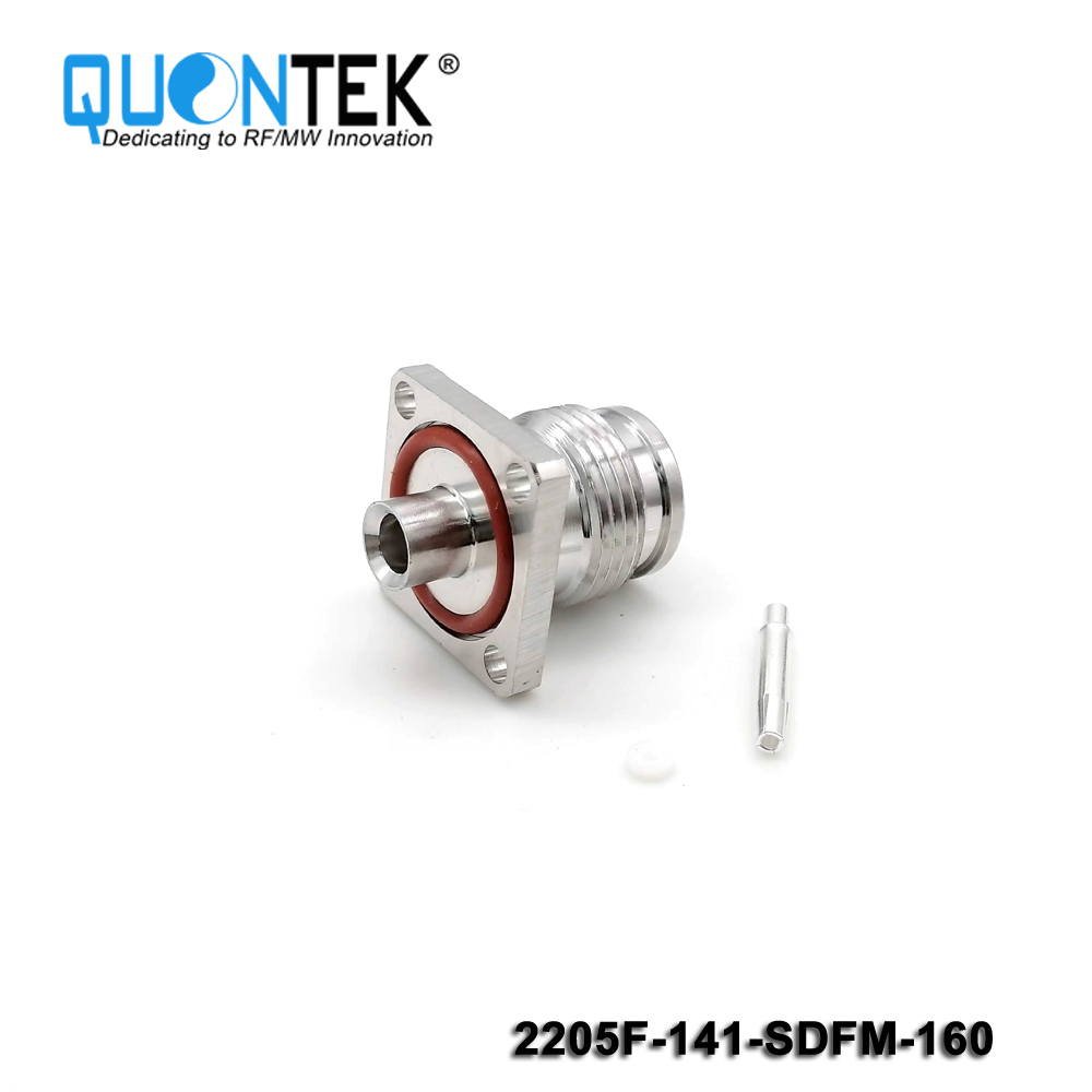 Low PIM connector,2.2-5 Female,FM,.141"/QTC400/RG402 cable,solder type