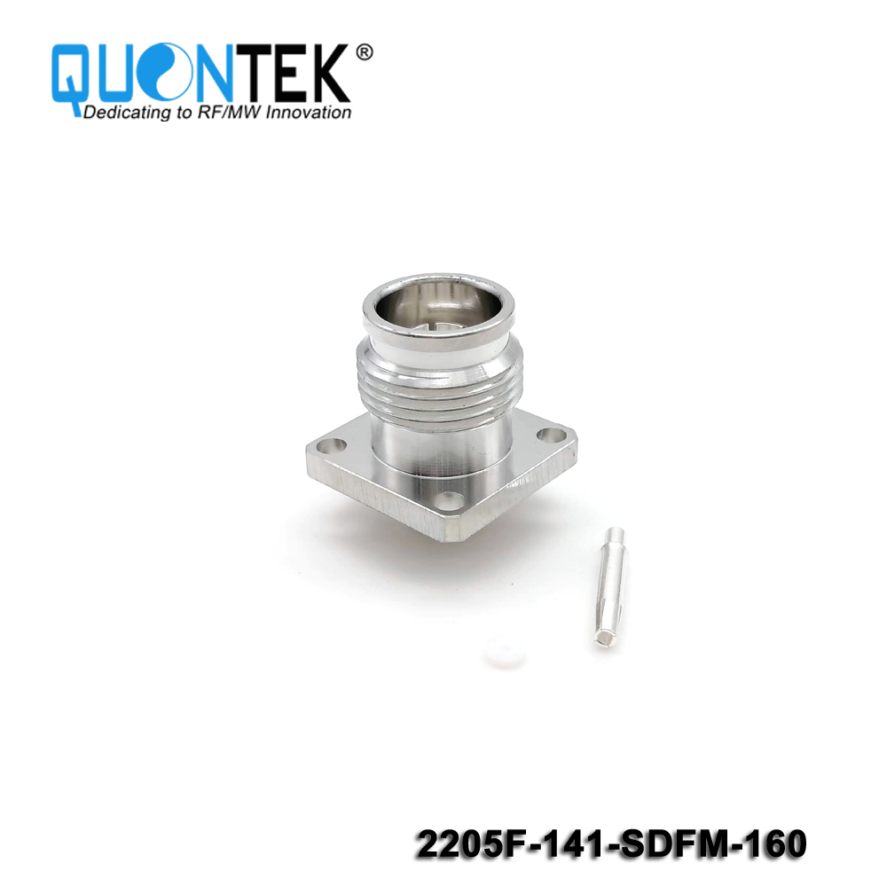 Low PIM connector,2.2-5 Female,FM,.141"/QTC400/RG402 cable,solder type