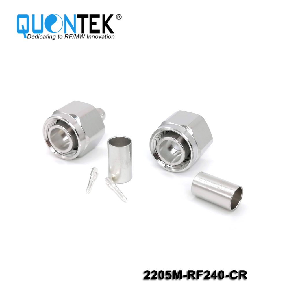 Standard connector,2.2-5 Male,RF240 cable,Crimp type