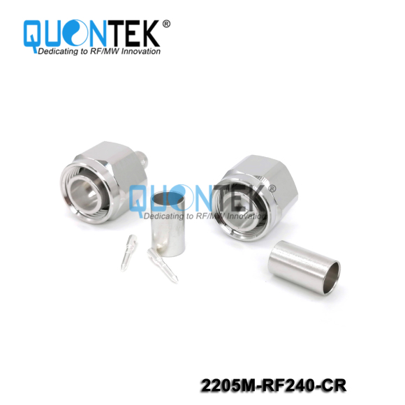 Standard connector,2.2-5 Male,RF240 cable,Crimp type