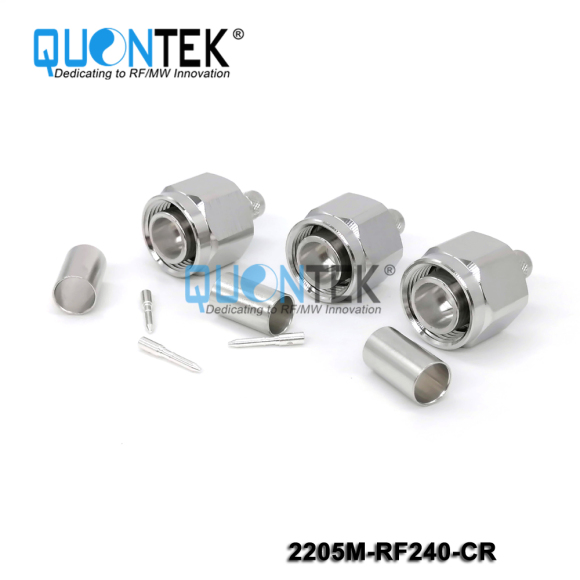Standard connector,2.2-5 Male,RF240 cable,Crimp type