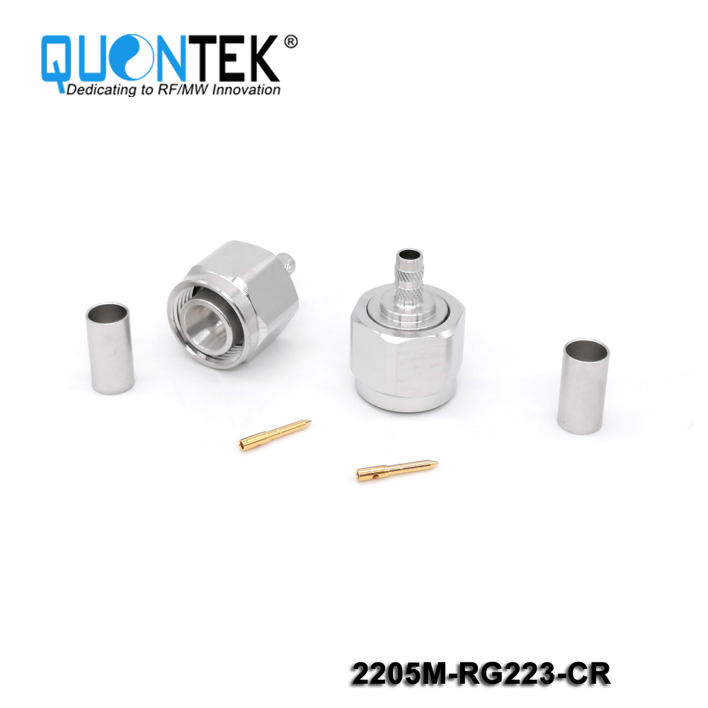 Standard connector,2.2-5 Male,RG223/RG142/RG400 cable,Crimp type