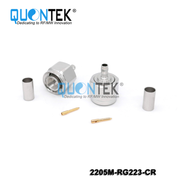 Standard connector,2.2-5 Male,RG223/RG142/RG400 cable,Crimp type