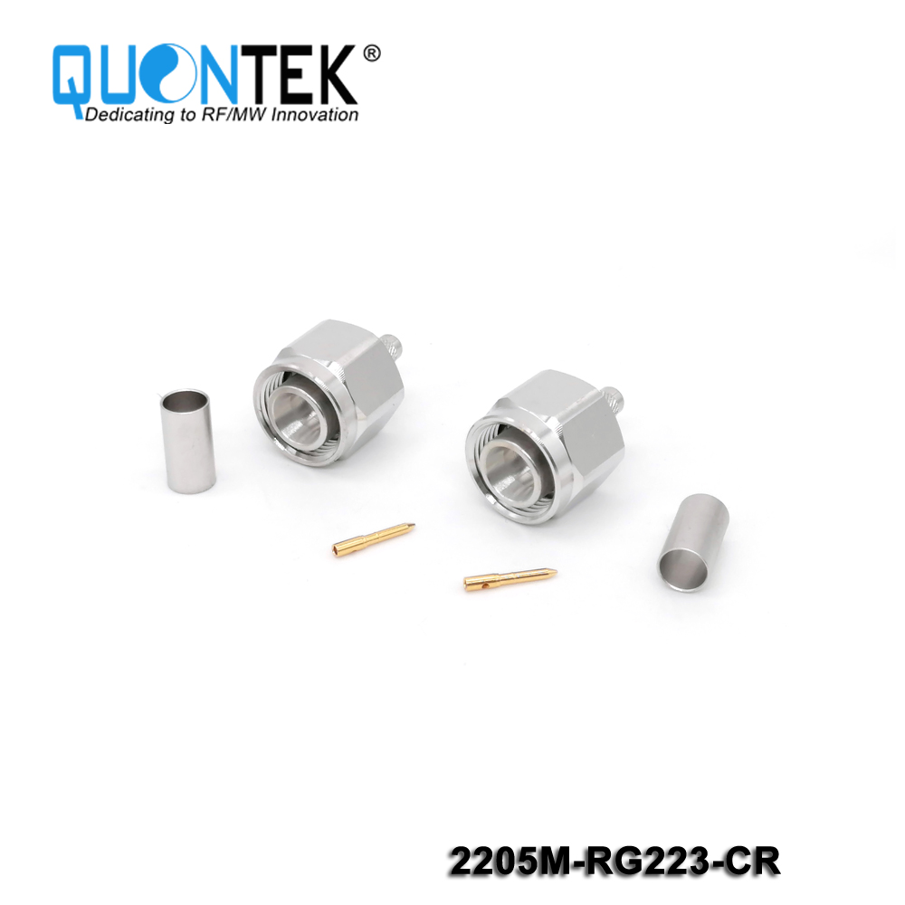 Standard connector,2.2-5 Male,RG223/RG142/RG400 cable,Crimp type