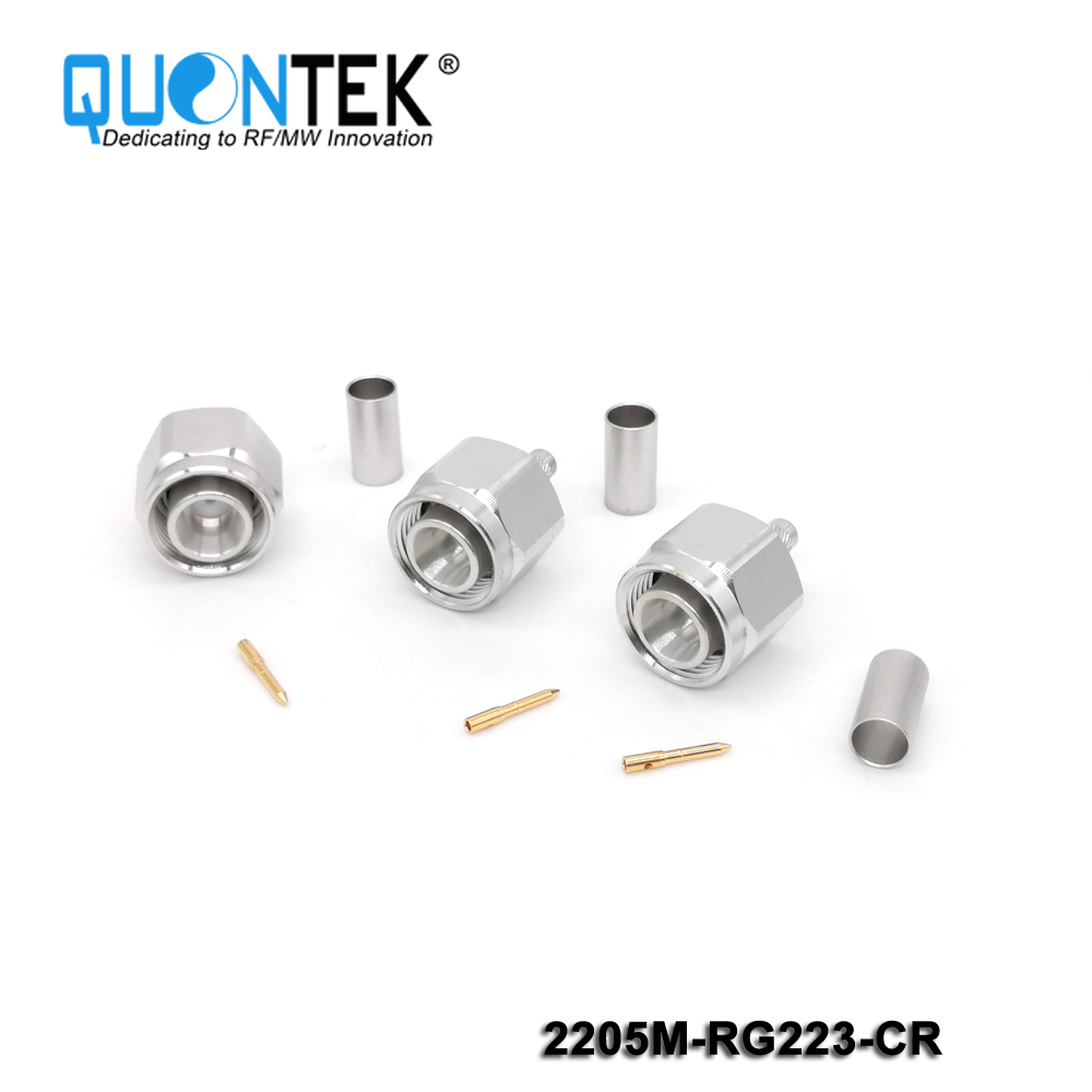 Standard connector,2.2-5 Male,RG223/RG142/RG400 cable,Crimp type
