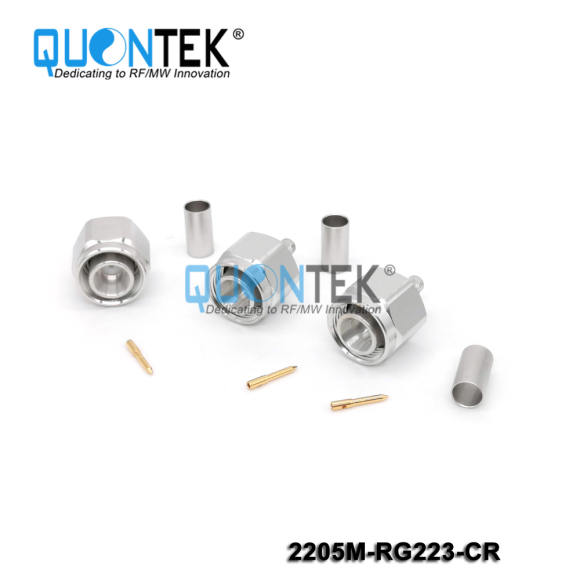 Standard connector,2.2-5 Male,RG223/RG142/RG400 cable,Crimp type