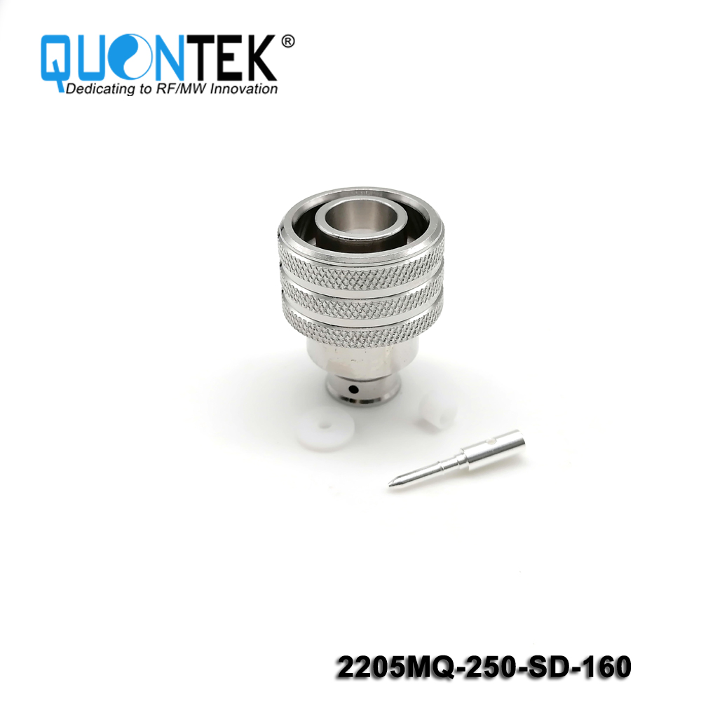 Low PIM connector,2.2-5 Male,Quick-lock,for .250"/RG401/SF250,Super Flex 1/4" cable,solder type