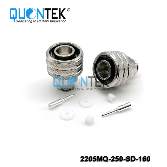Low PIM connector,2.2-5 Male,Quick-lock,for .250"/RG401/SF250,Super Flex 1/4" cable,solder type