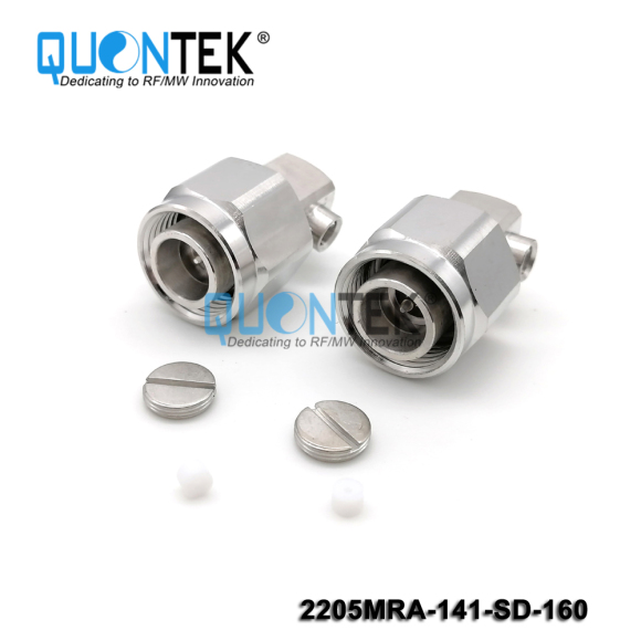 Low PIM Connector,2.2-5 RA Male for .141"/RG402/QTC400 cable,Solder type