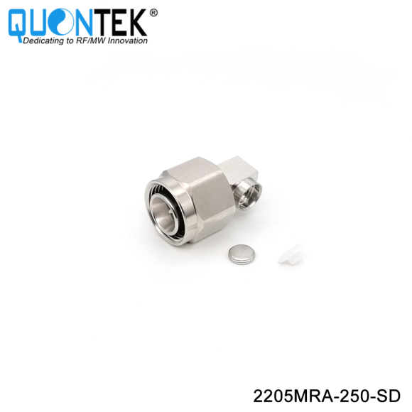 Low PIM Connector,2.2-5 RA Male for .250"/RG401/SPP250 cable,Solder type