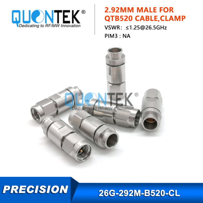 Precision connctor,2.92mm male for QTB520 cable,Clamp type,to 26.5GHz Precision connctor,2.92mm male for QTB520 cable,Clamp type,to 26.5GHz