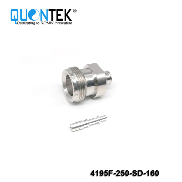 Low PIM Connector,4.1-9.5 female,.250"/RG401/SF250 Cable,Solder Type